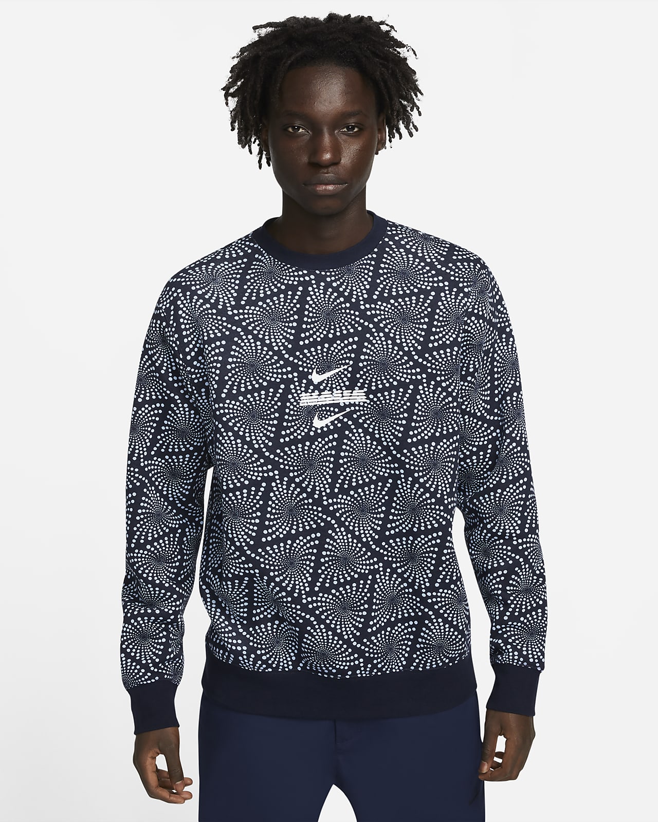 Nigeria Club Fleece Men's Crew-Neck Sweatshirt. Nike LU