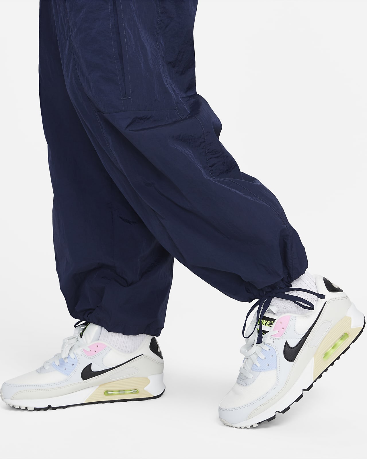 Nike Trend woven baggy parachute pants in smokey mauve