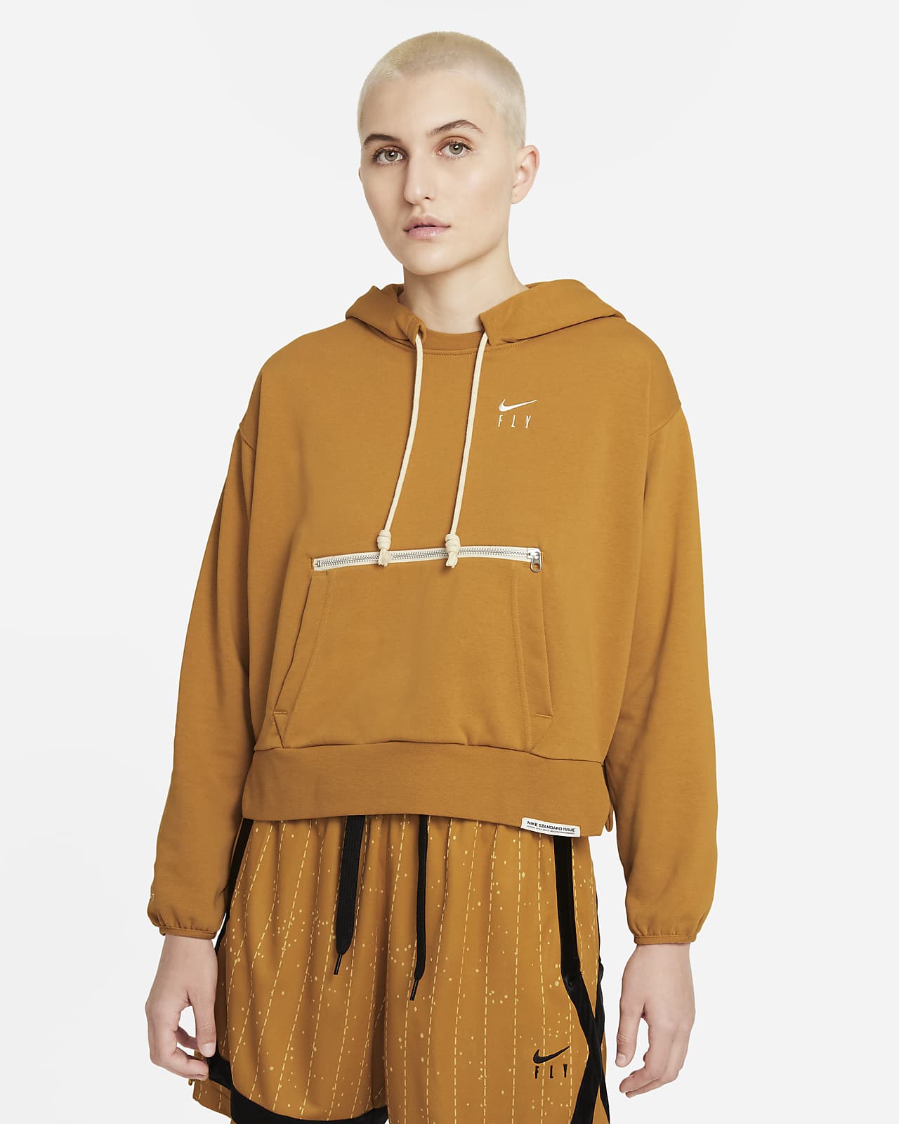 Felpa pullover da basket con cappuccio Nike Dri-FIT Swoosh Fly Standard  Issue - Donna. Nike IT