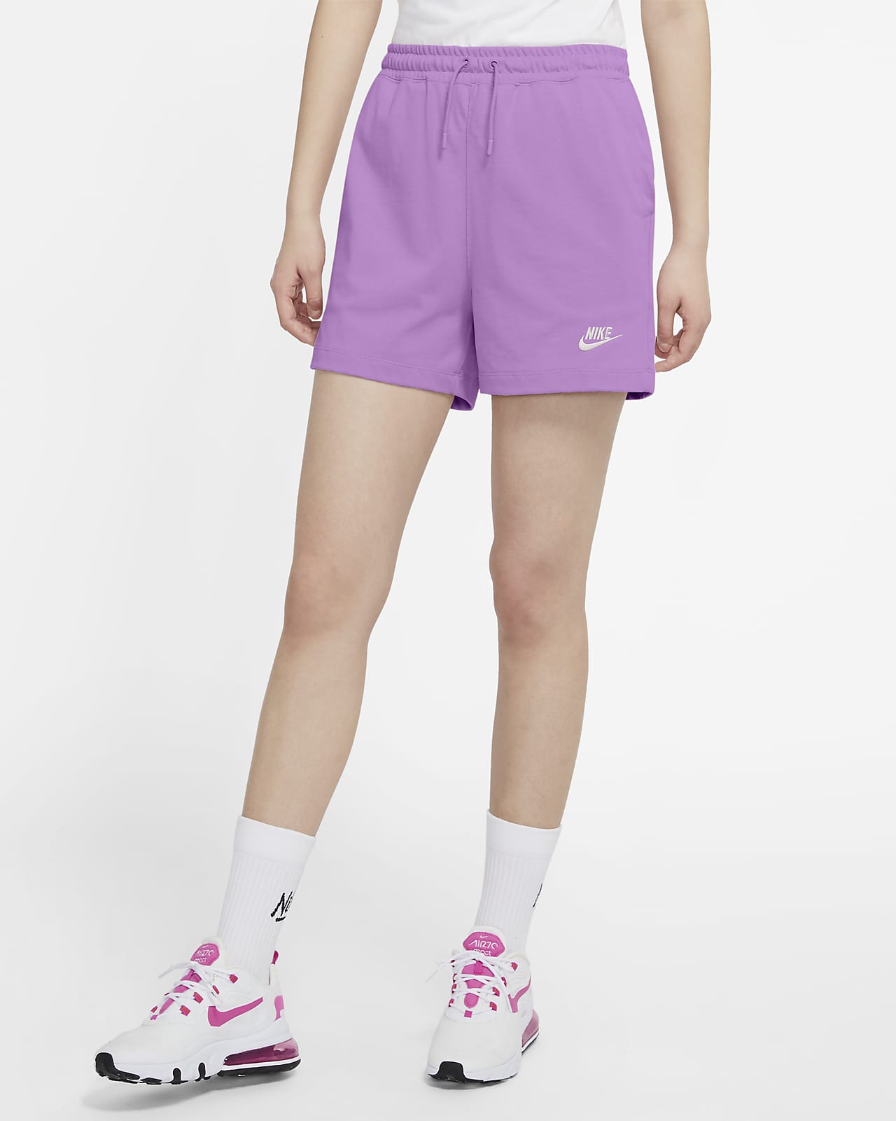 nike logo shorts womens