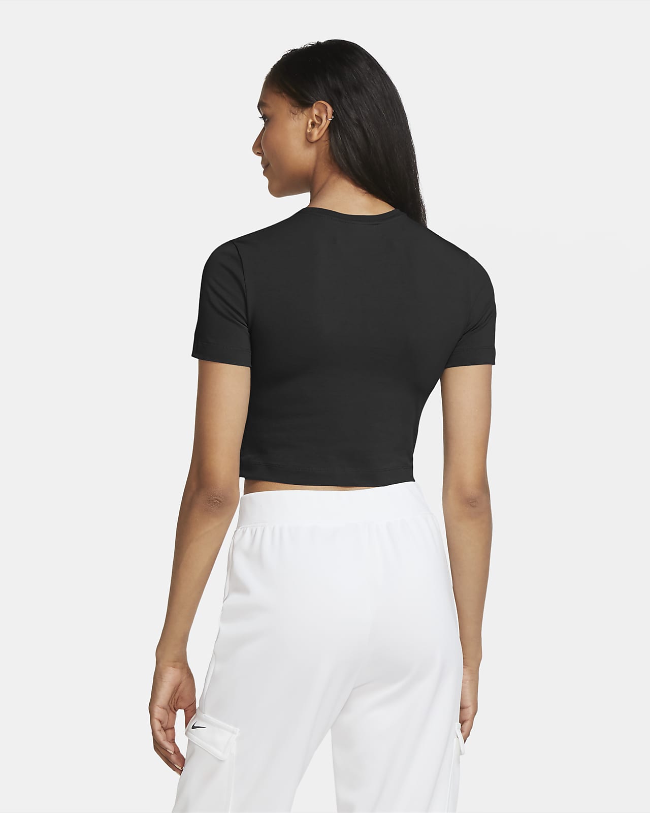 grey nike crop top