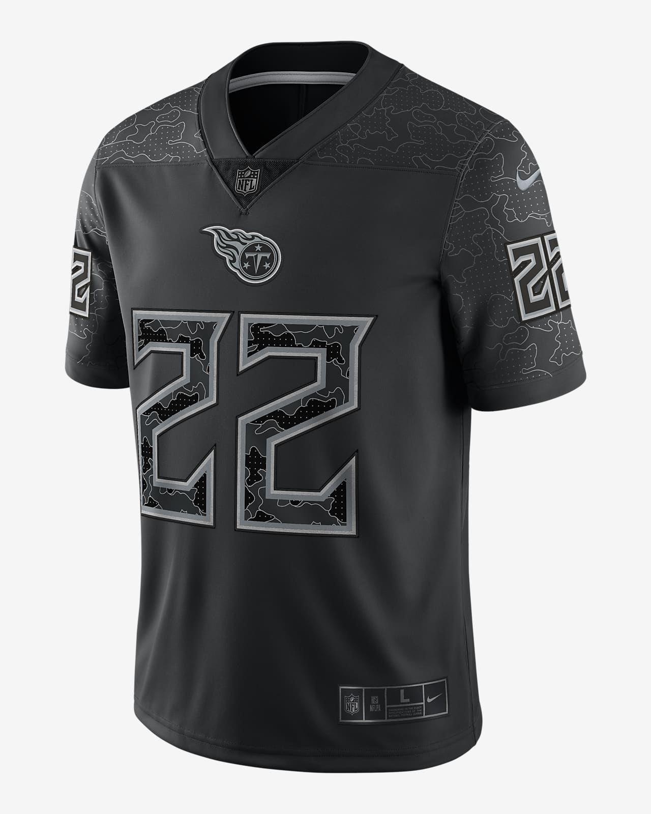 Derrick Henry Reflective Jersey 2022 : r/Tennesseetitans