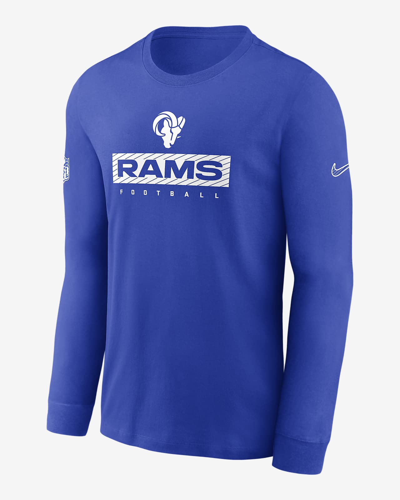 Los Angeles Rams Sideline Team Issue Men's Nike Dri-FIT NFL Long-Sleeve T-Shirt