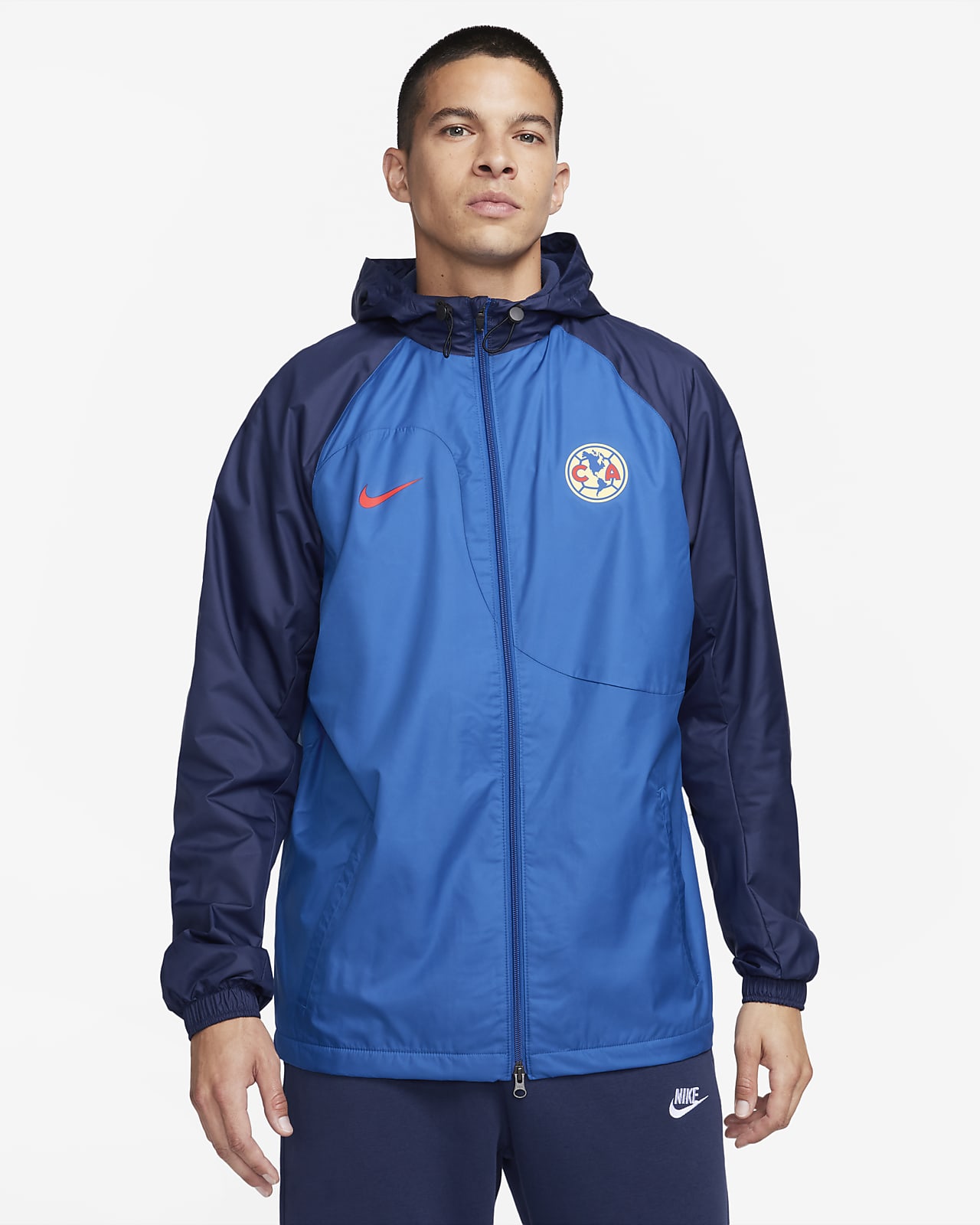 Club Am rica Strike Men s Nike Soccer Hooded Woven Jacket. Nike