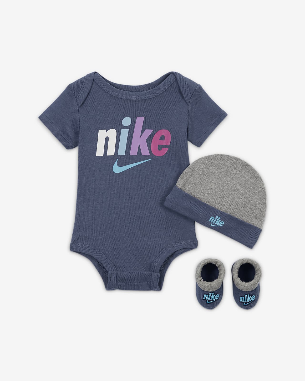 Perspicaz Paraíso manipular Caja con conjunto de body de tres piezas para bebé Nike. Nike.com