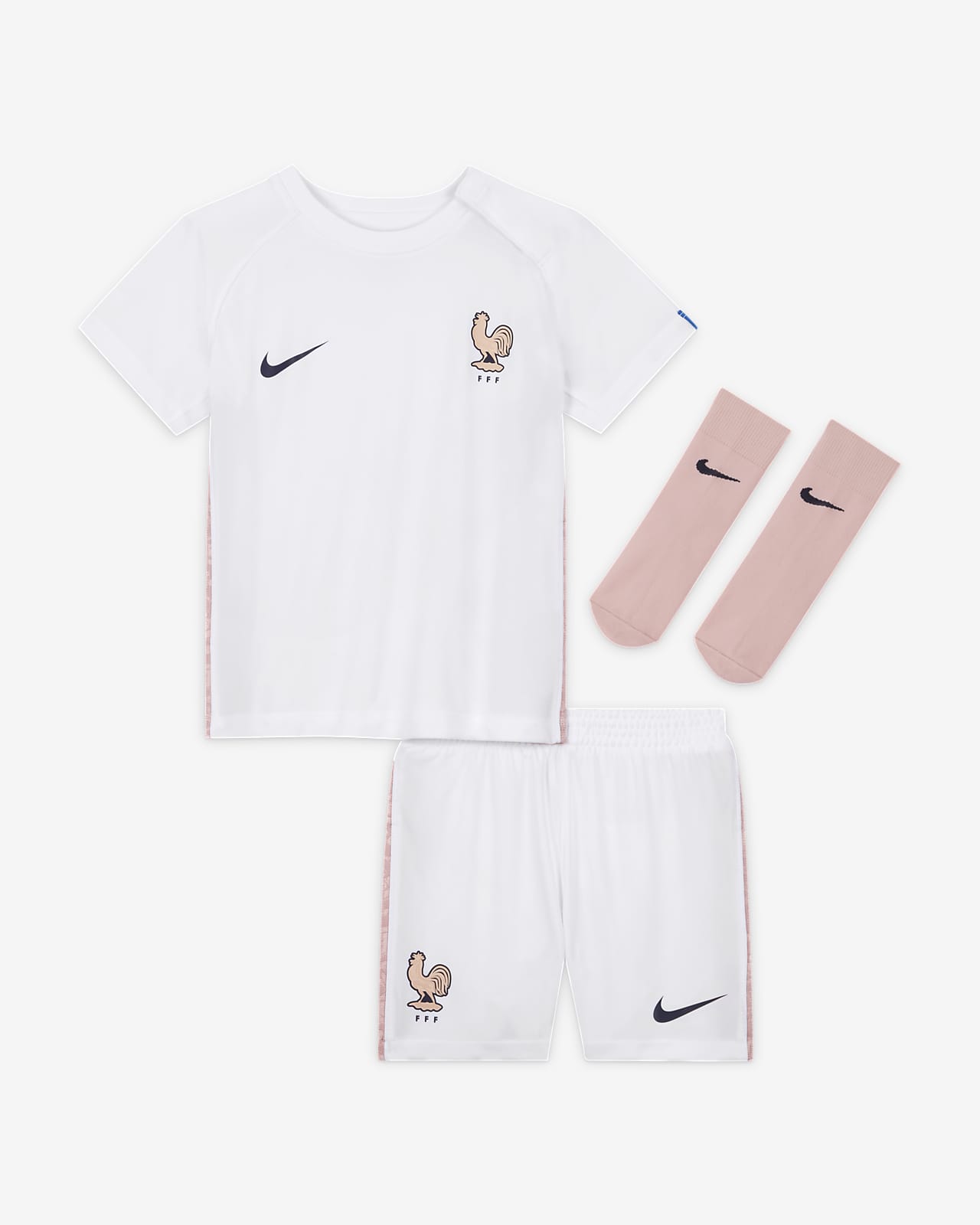 Fotbollsställ Nike FFF (bortaställ) för baby/små barn