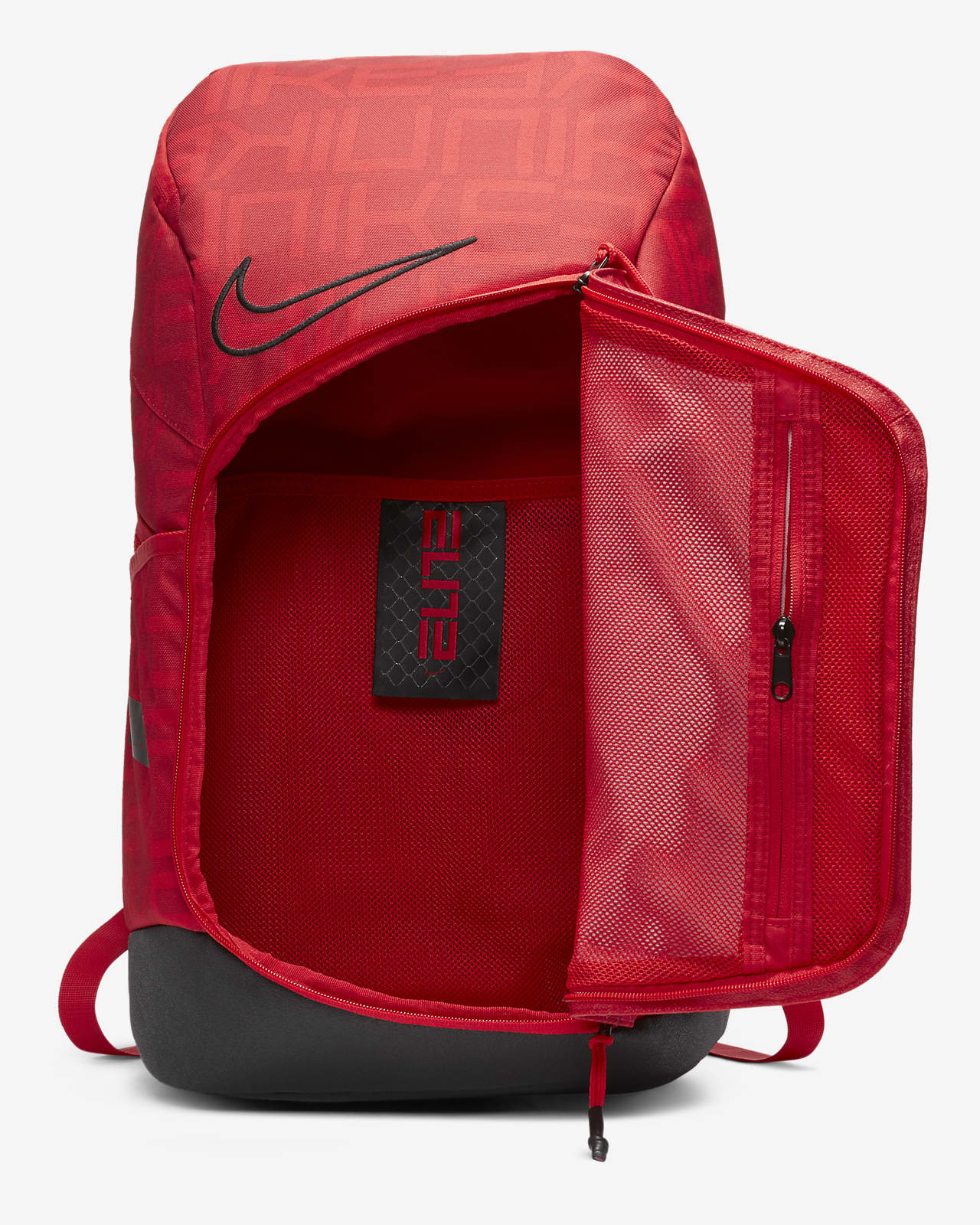 nike elite backpack red and black