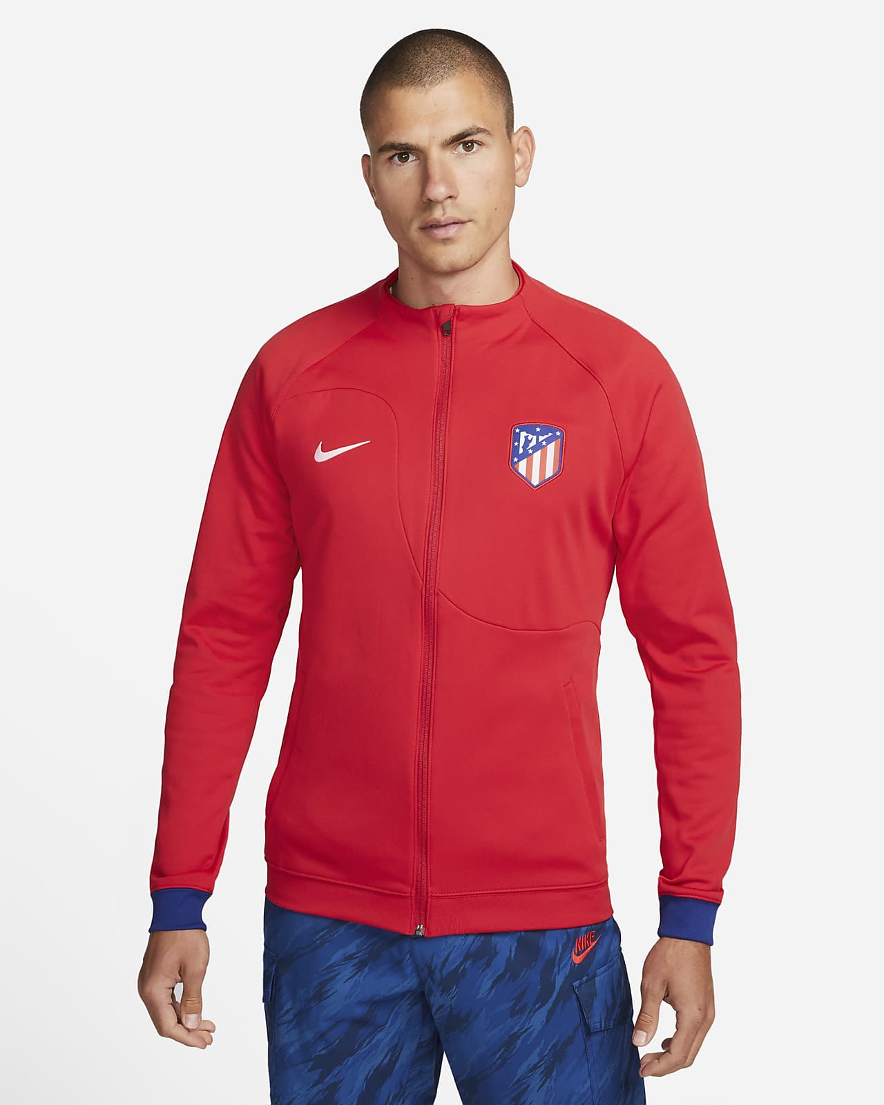 Atlético Madrid Pro Men's Full-Zip Knit Football Jacket.