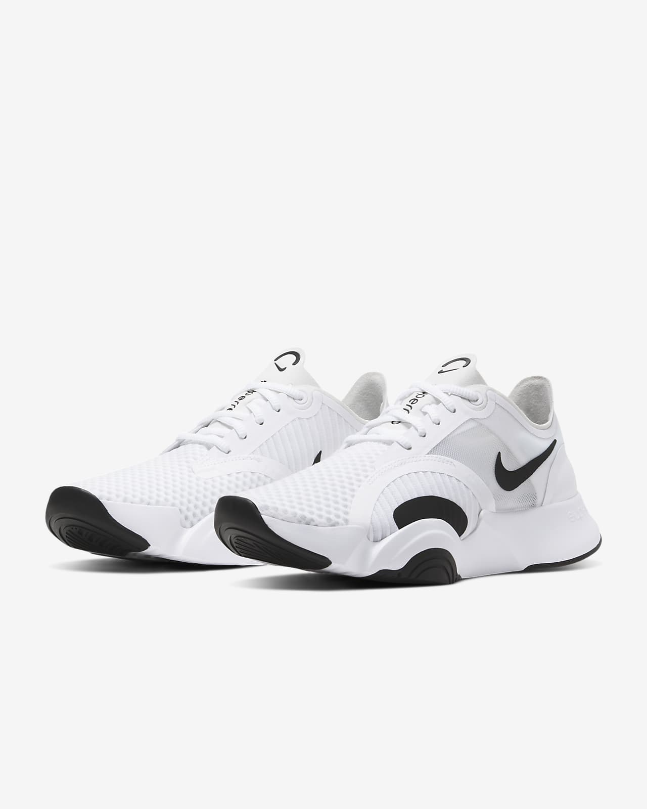 nike women's training shoes black and white