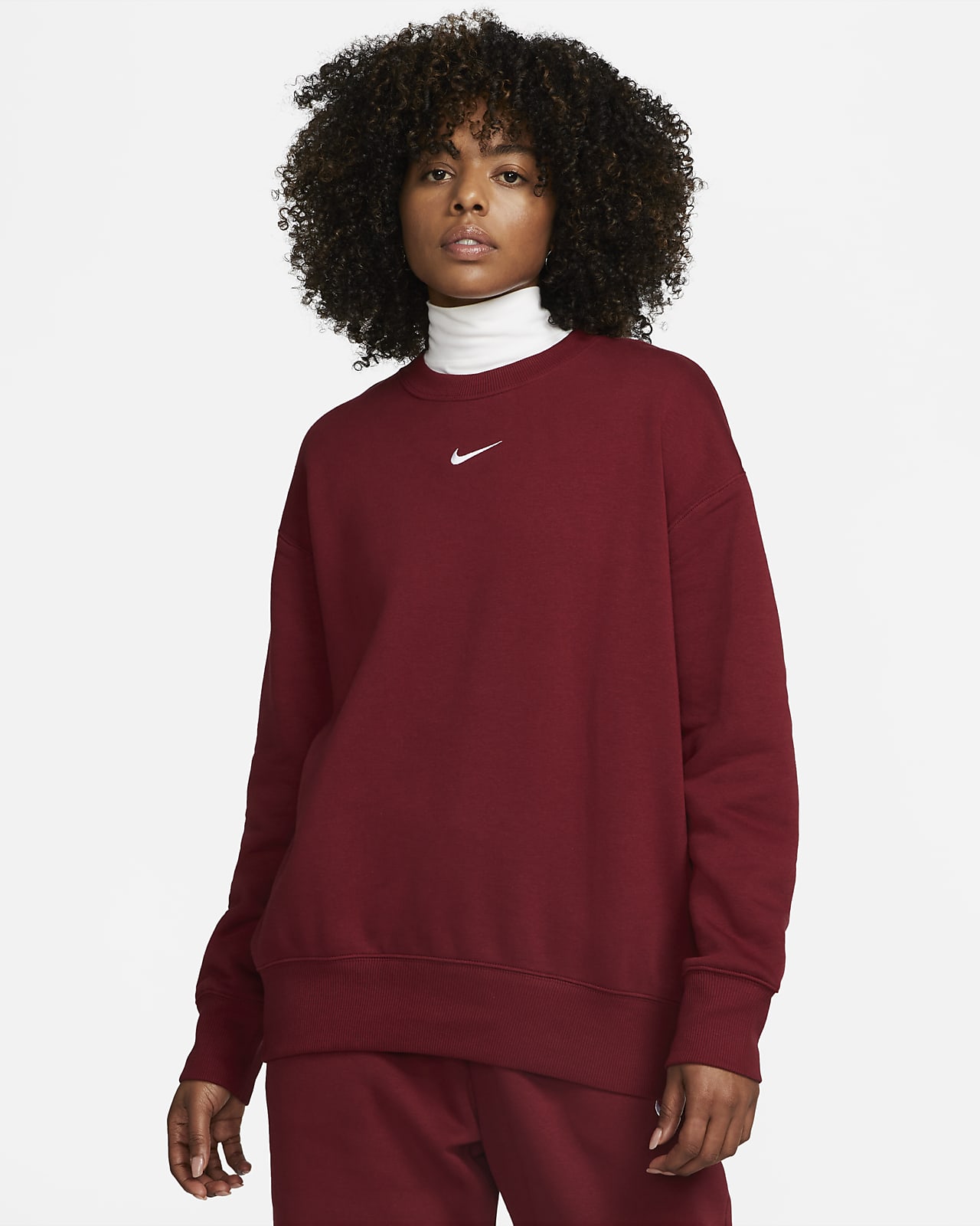 Sudadera de cuello redondo oversized para mujer Nike Sportswear Phoenix Nike.com