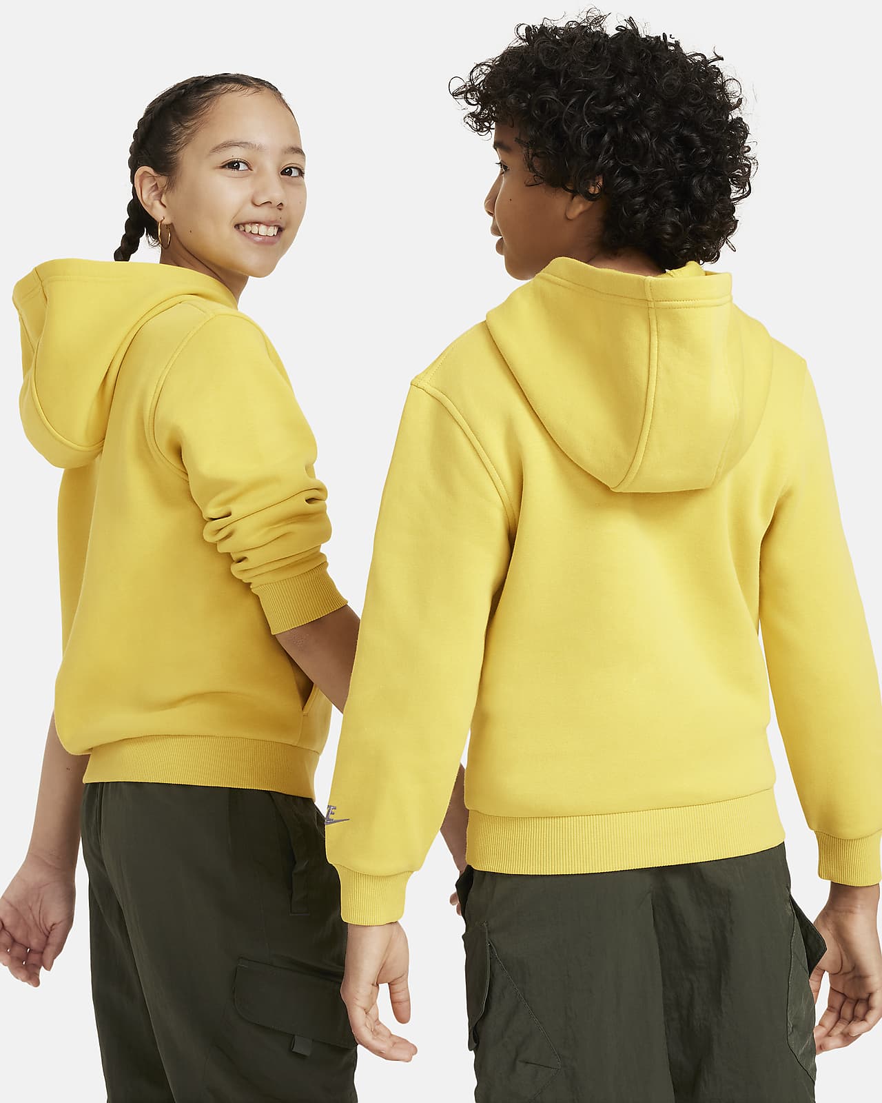 Sudadera extragrande de corte recto con logo de la marca pequeño en hotsell color avena de nike