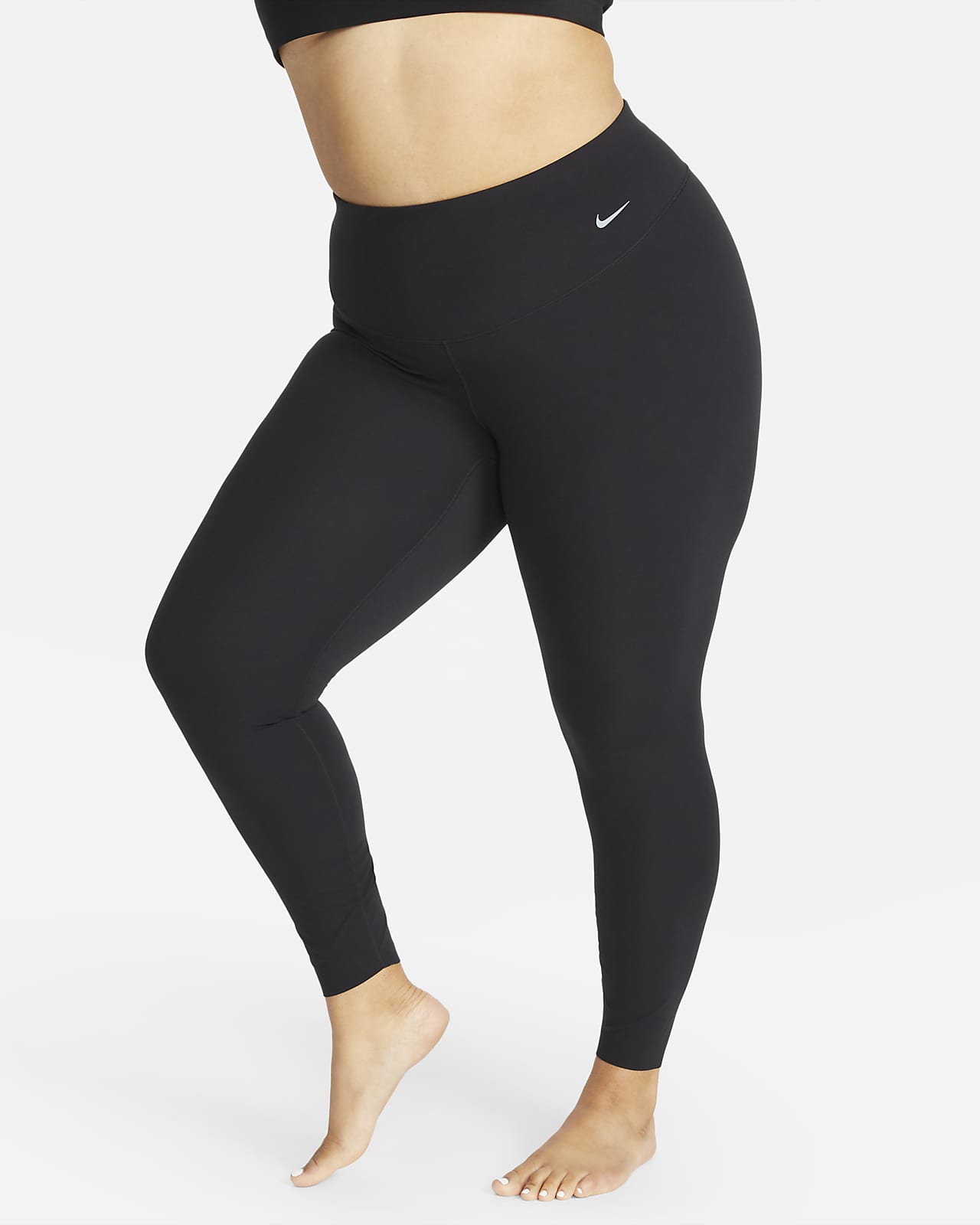Nike Zenvy Women's Gentle-Support High-Waisted Full-Length Leggings, Size  XS-T Black/Black
