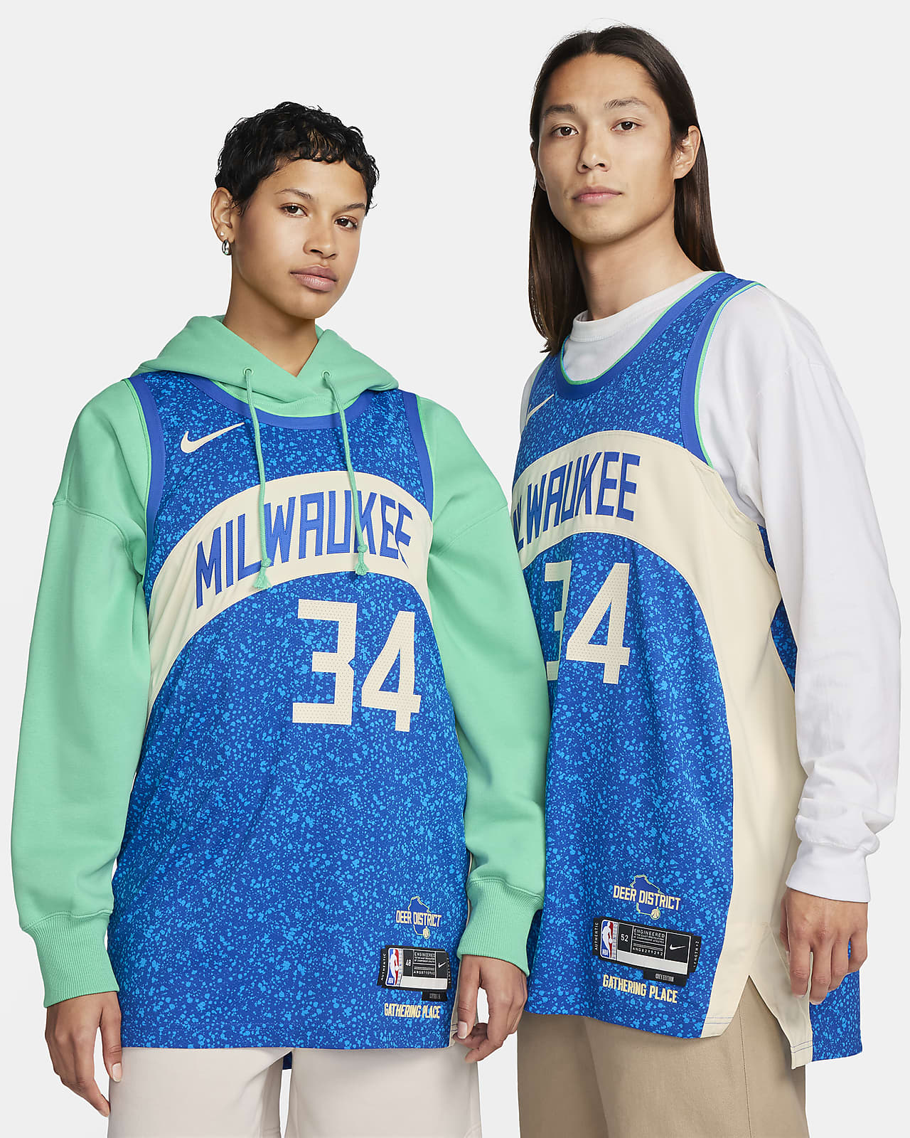 NBA Basketball Milwaukee Bucks Hoodie Sweater Adult M NBA CHAMPIONS