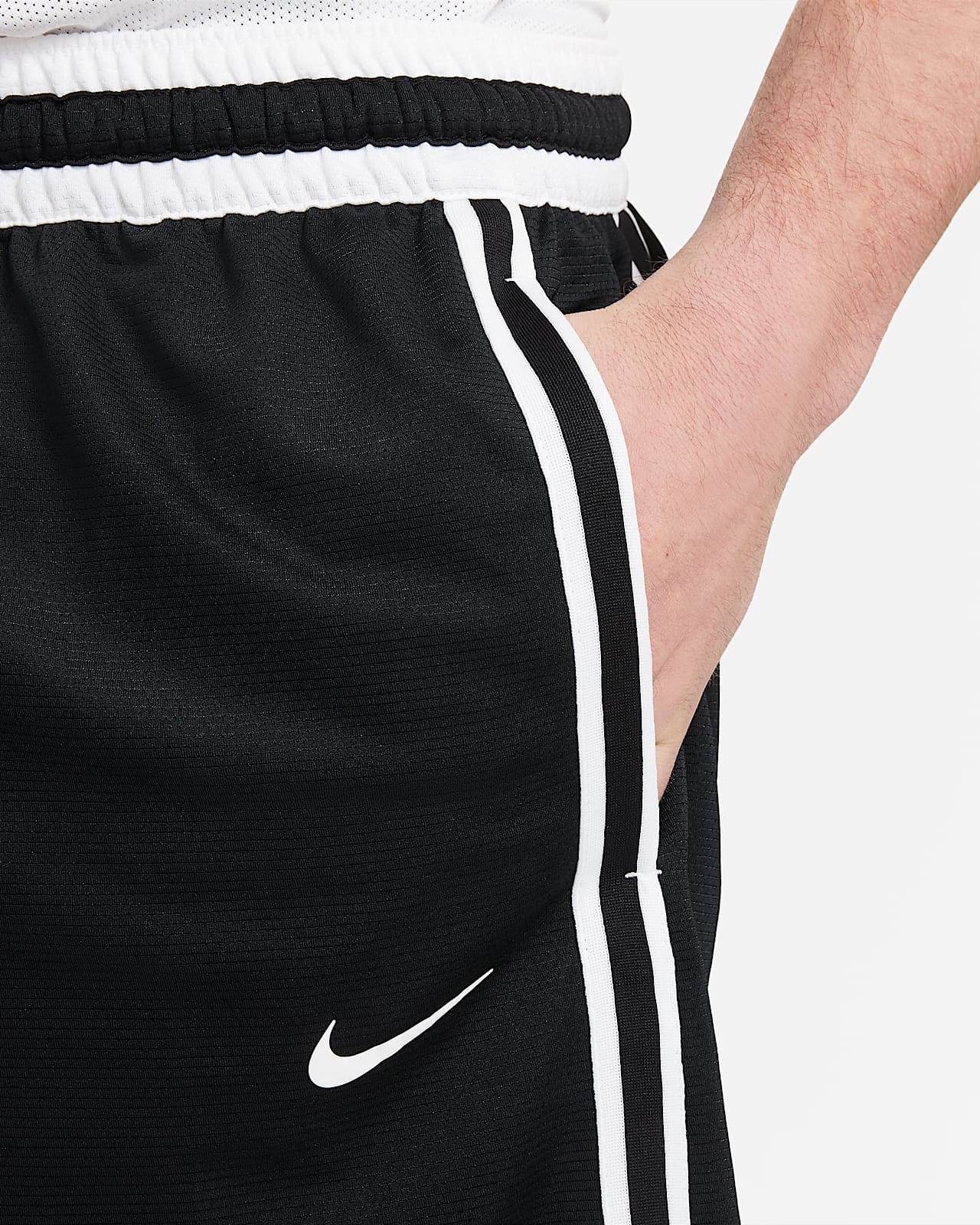 black red white nike shorts