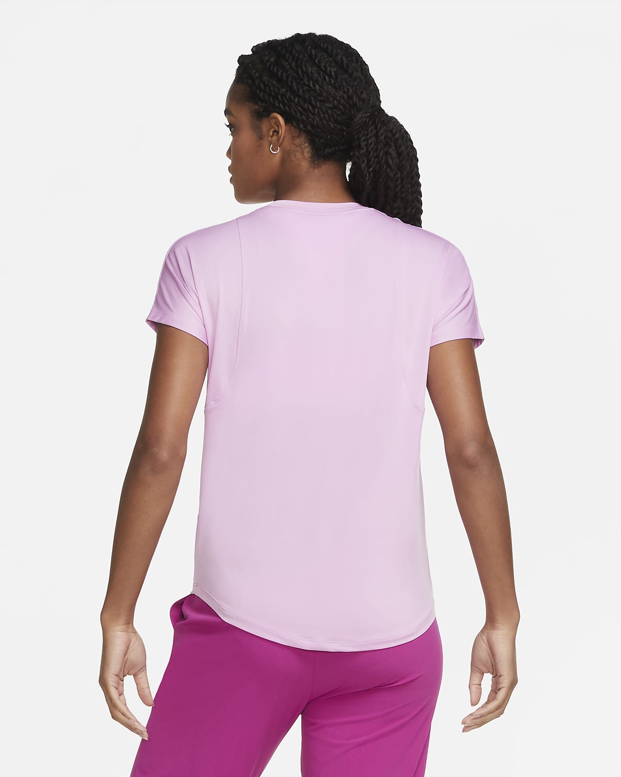 nike air running t-shirt in pink