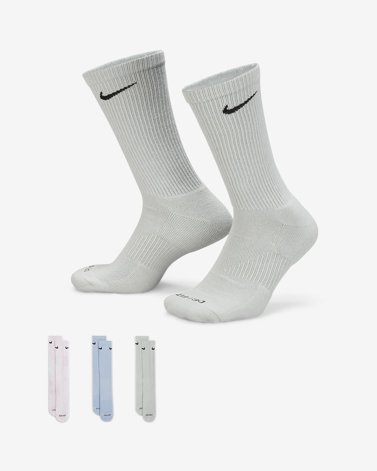 Nike Everyday Plus Cushioned Crew Socks (3 Pairs). Nike SA