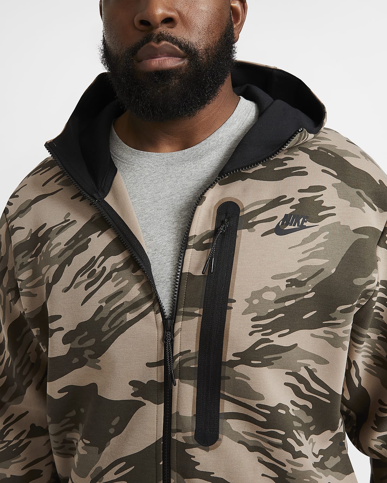 nike sportswear camo hoodie