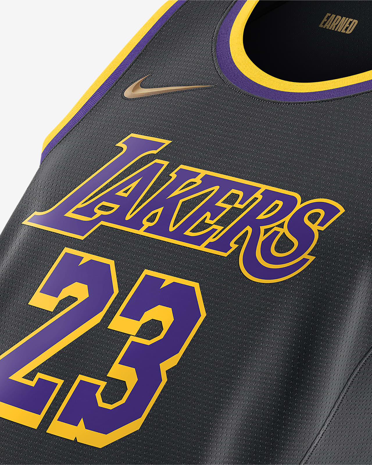 Camiseta Nike NBA Swingman para hombre LeBron James Lakers Earned Edition. Nike.com