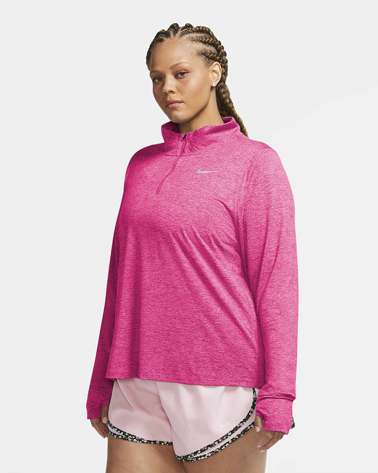 Nike løpeoverdel med glidelås i halsen til dame (store Dame Store størrelser Jakker og vester. Nike NO