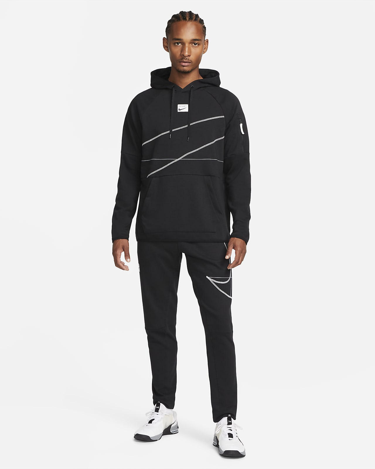 Buy Nike Black Essential Fleece Tapered Joggers from Next Luxembourg