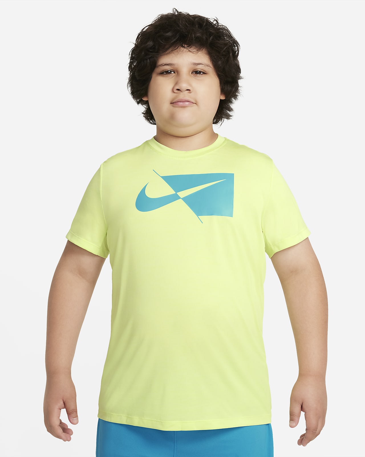 Camiseta de entrenamiento de manga corta para niños talla grande Nike (talla extendida)