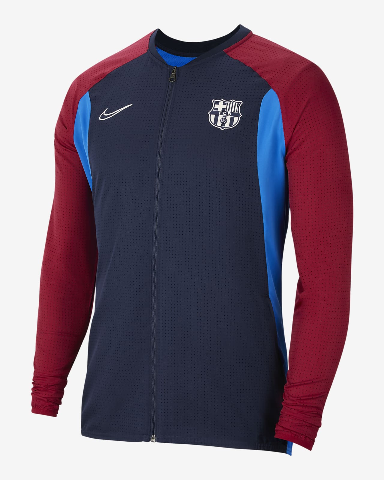 nike fc barcelona jacket blue