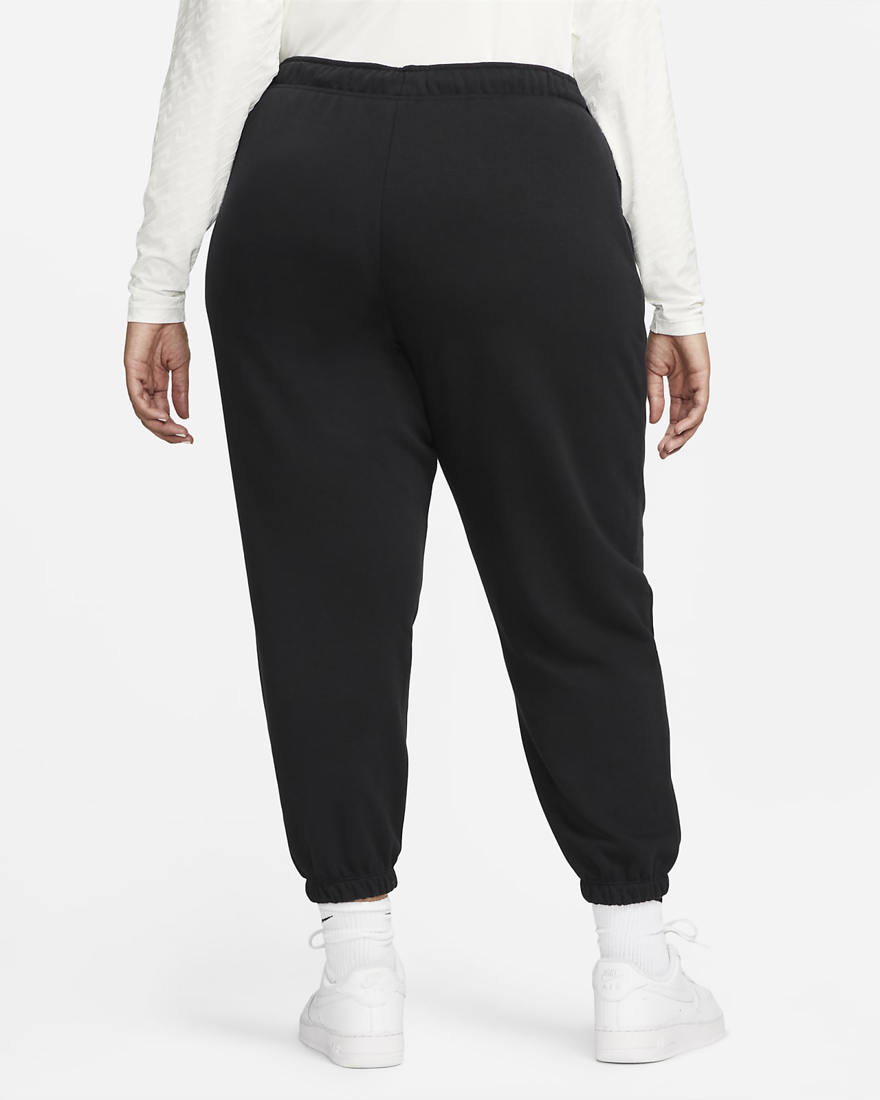 Nike Sportswear Club Fleece Women's Mid-Rise Oversized Tracksuit Bottoms (Plus Size). Nike
