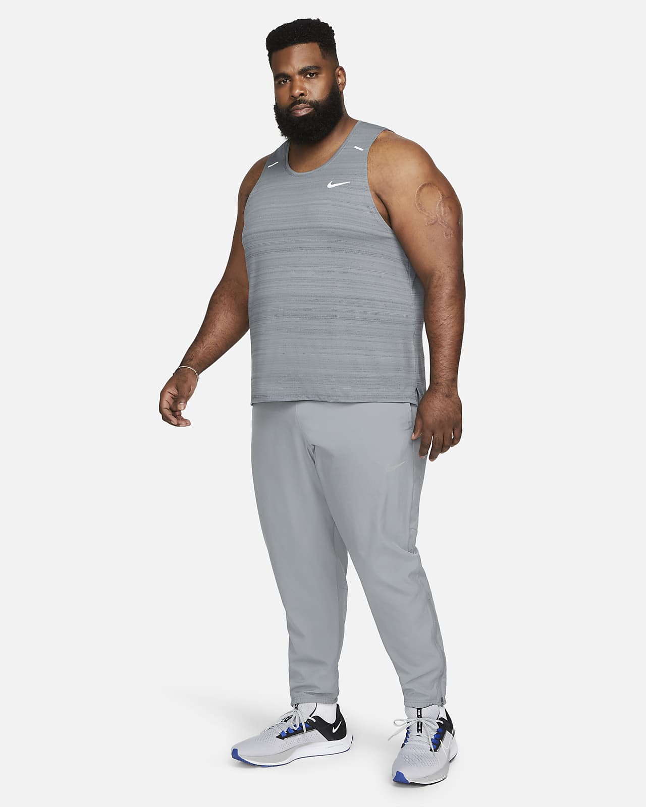 Nike Men's L Repel Challenger Running Tights Pant Black reflective  DD6700-010