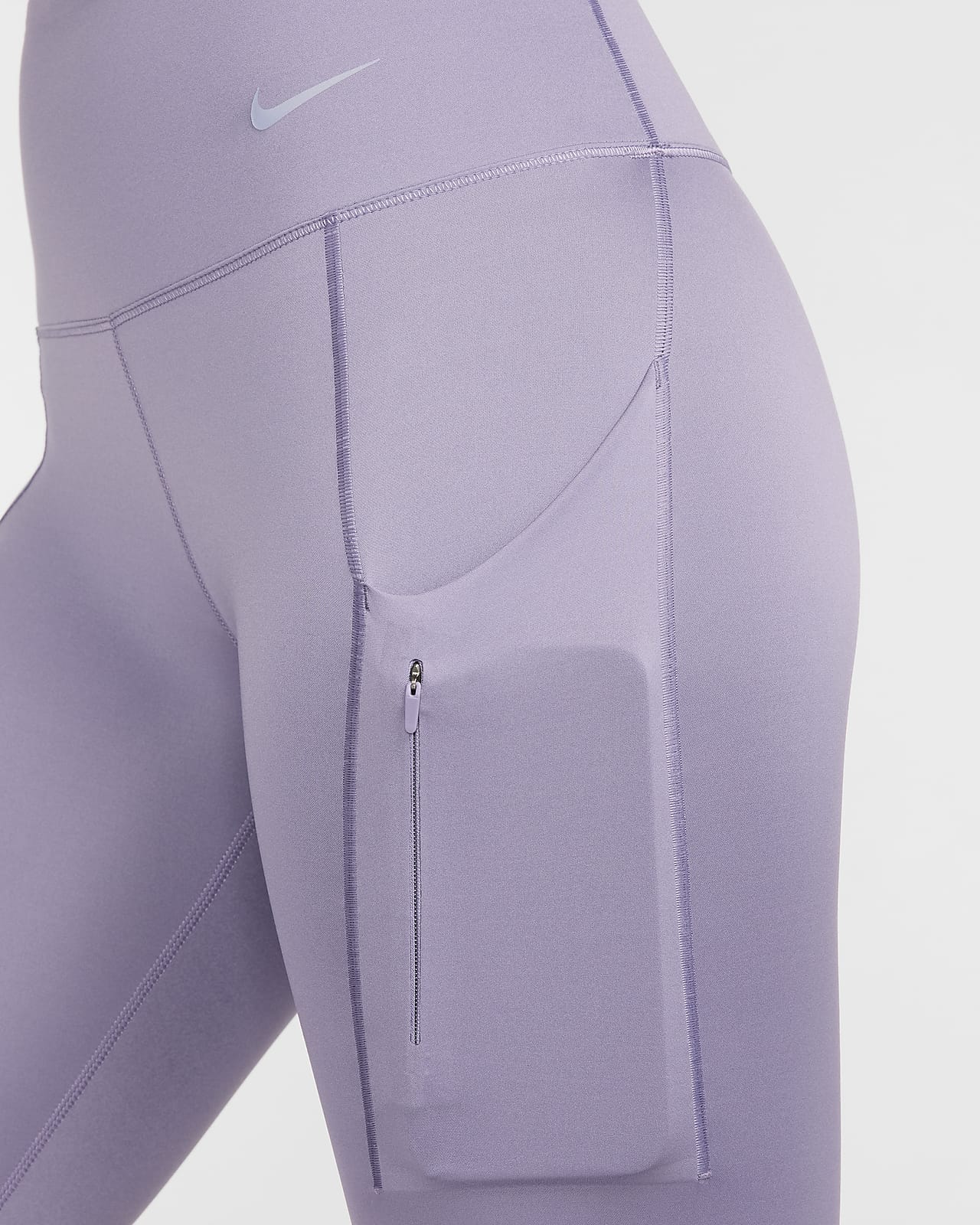 Women Nike Firm-Support High-Waisted 7/8 Leggings Pocket Purple Smoke  DQ5636 531 