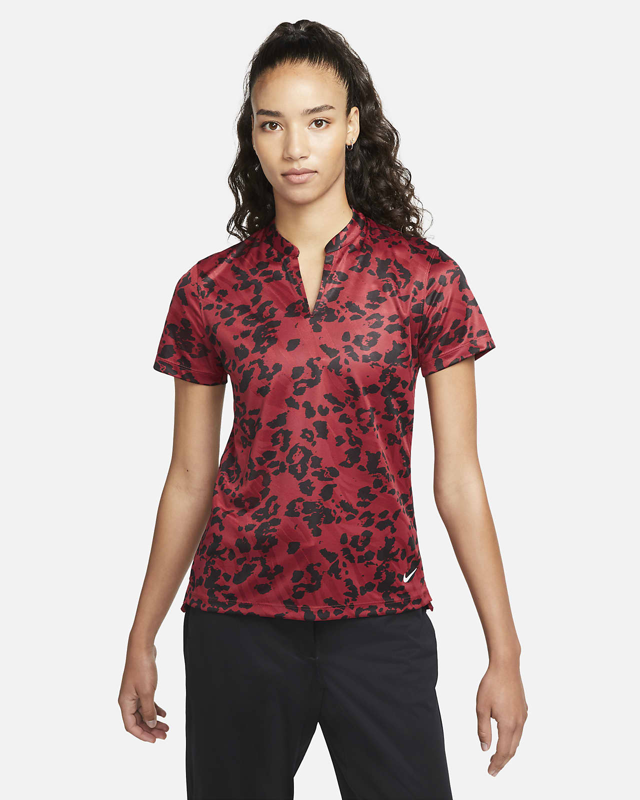 Nike Dri-FIT Victory Golfpolo met print voor dames. Nike BE