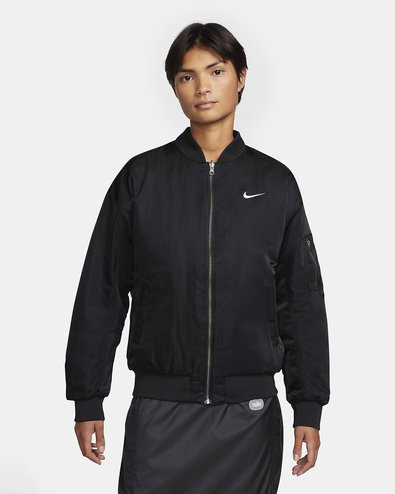 Nike long bomber jacket online