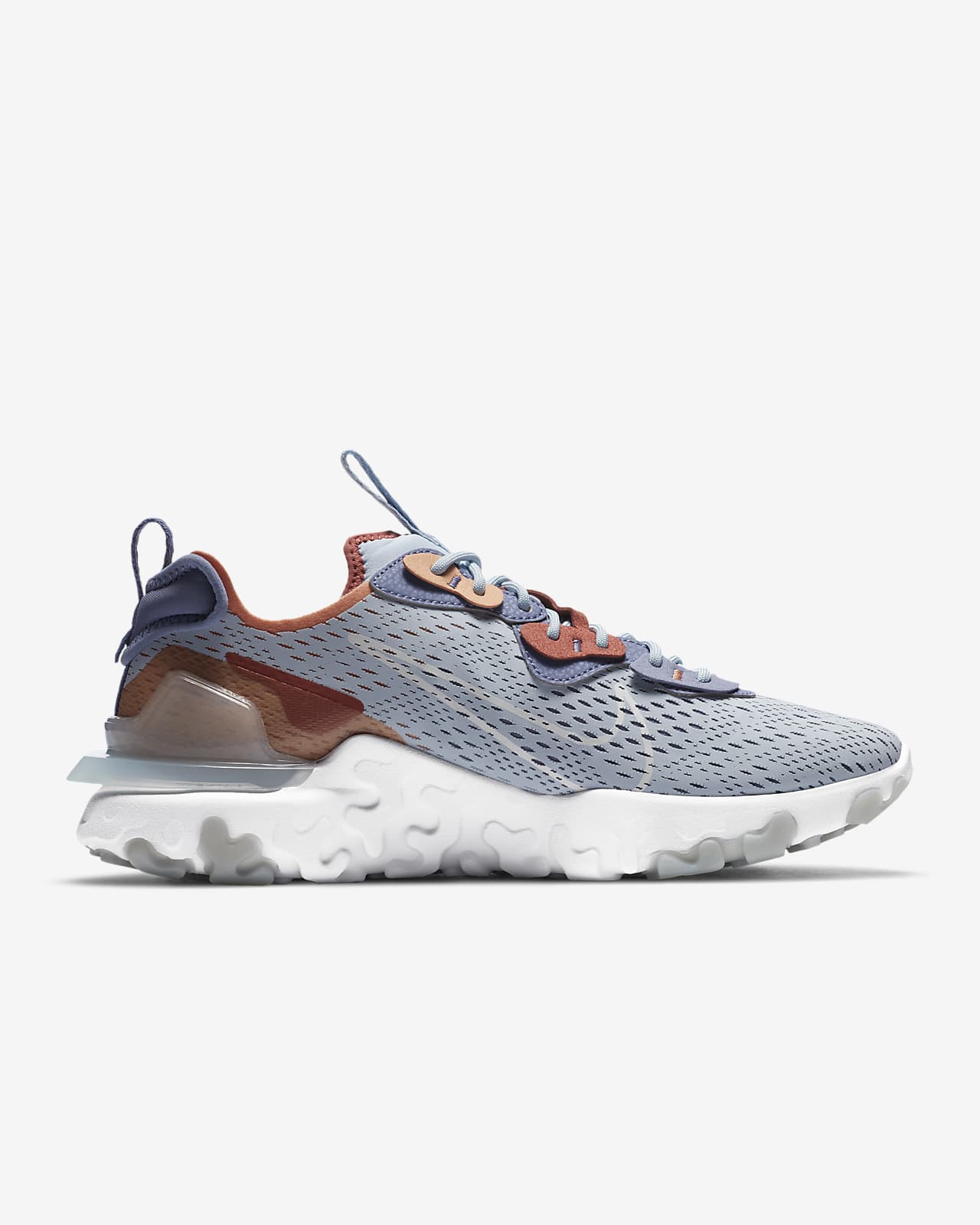 nike react vision trainers in light blue