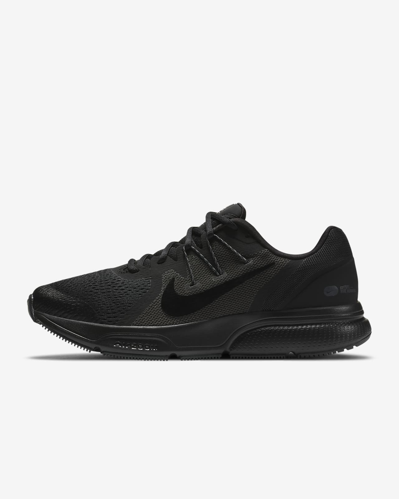nike zoom black running shoes