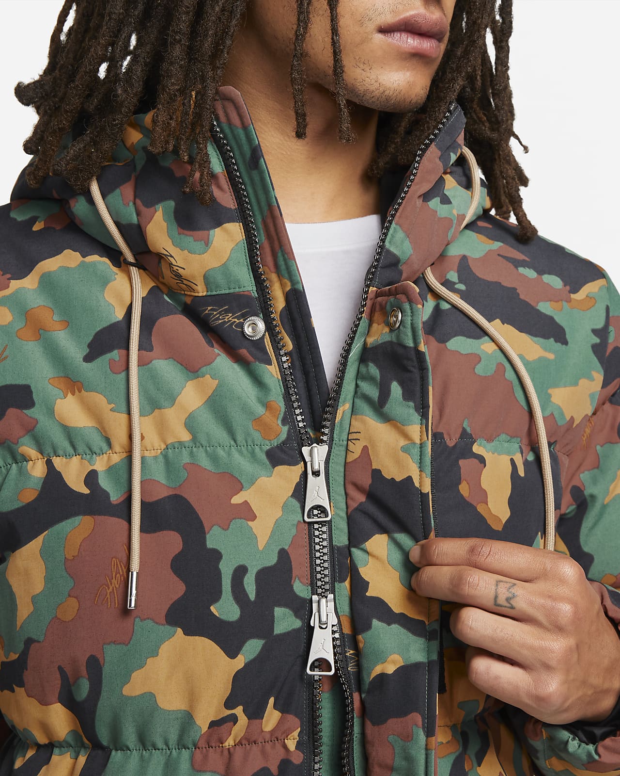 nike printed parka