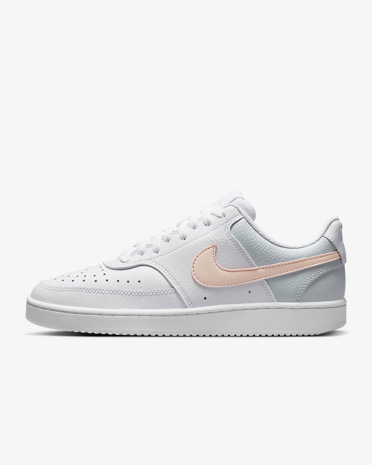 wmns nike court vision low white washed coral aura