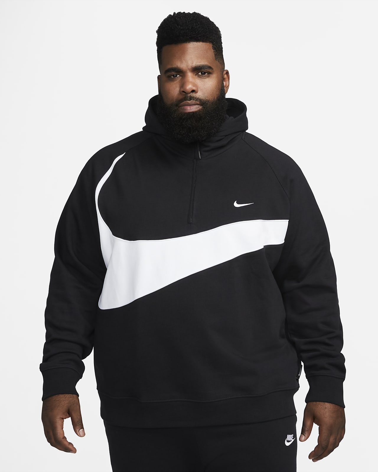 Nike Swoosh Men's 1/2-Zip Fleece Hoodie. Nike AE