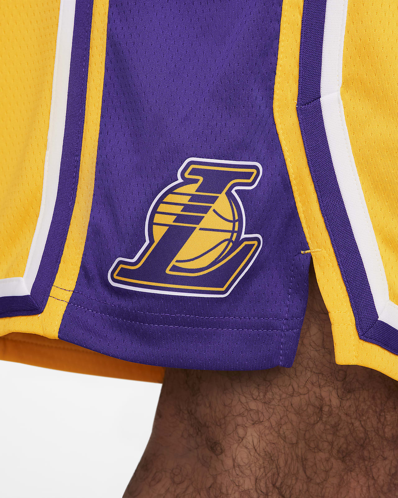 Los Angeles Lakers Nike 2019/20 Icon Edition Swingman Shorts - White