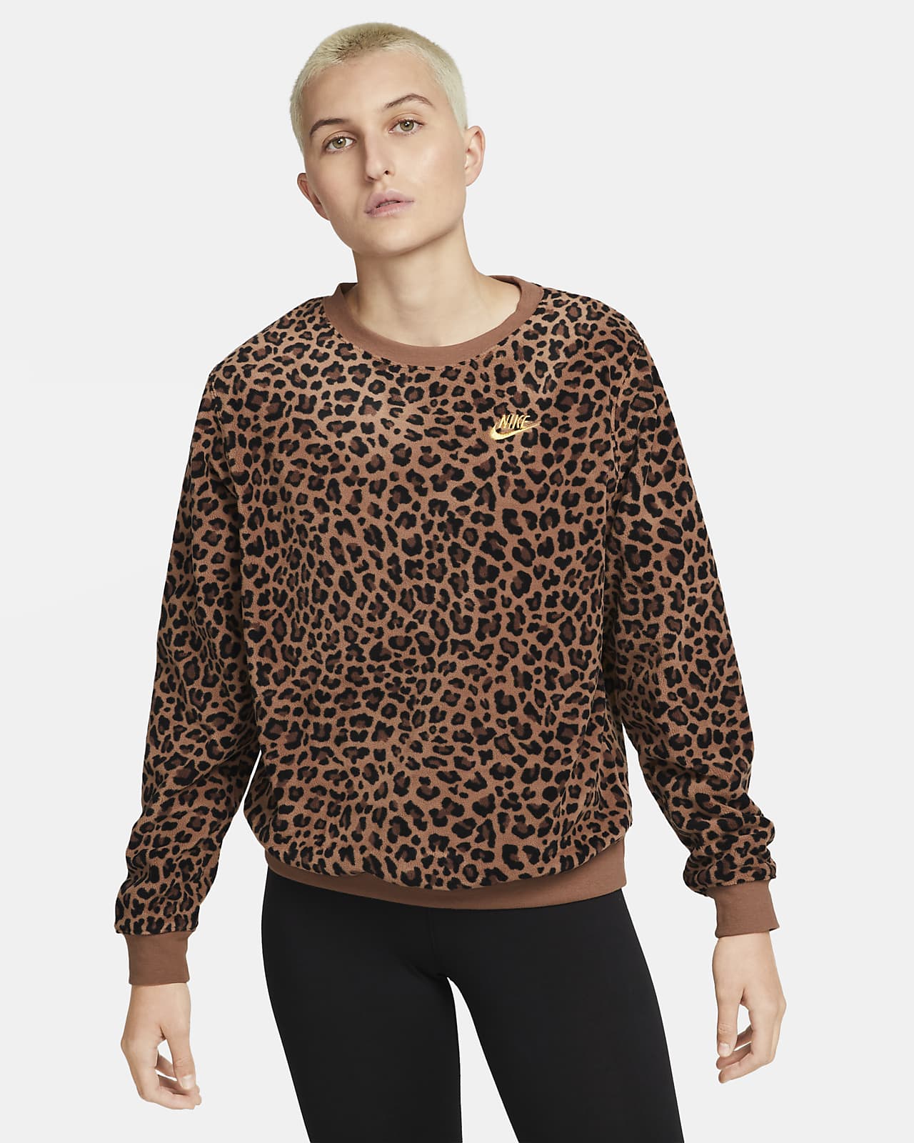 nike animal print top