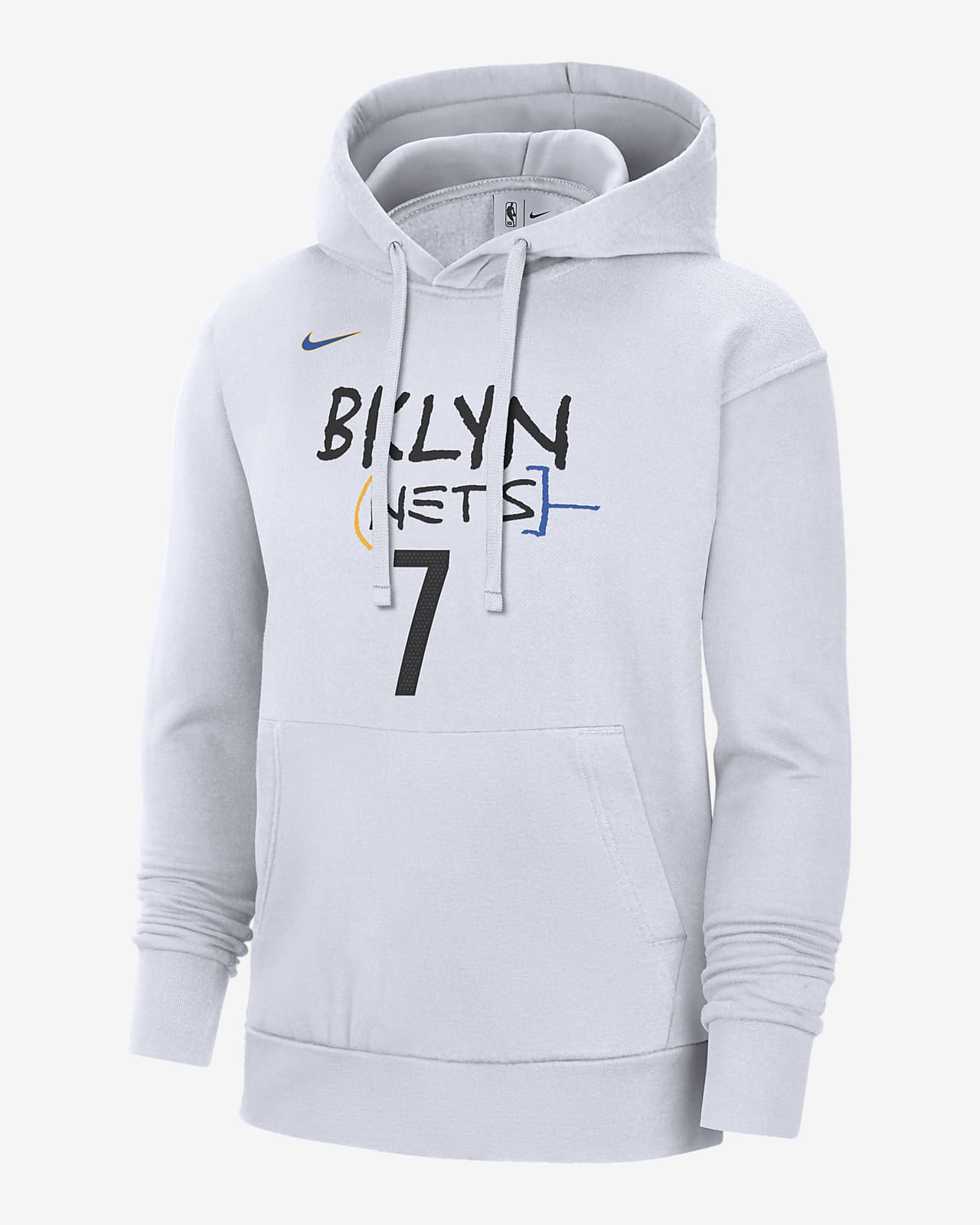 Brooklyn Nets City Edition Men's Nike NBA Fleece Pullover Hoodie