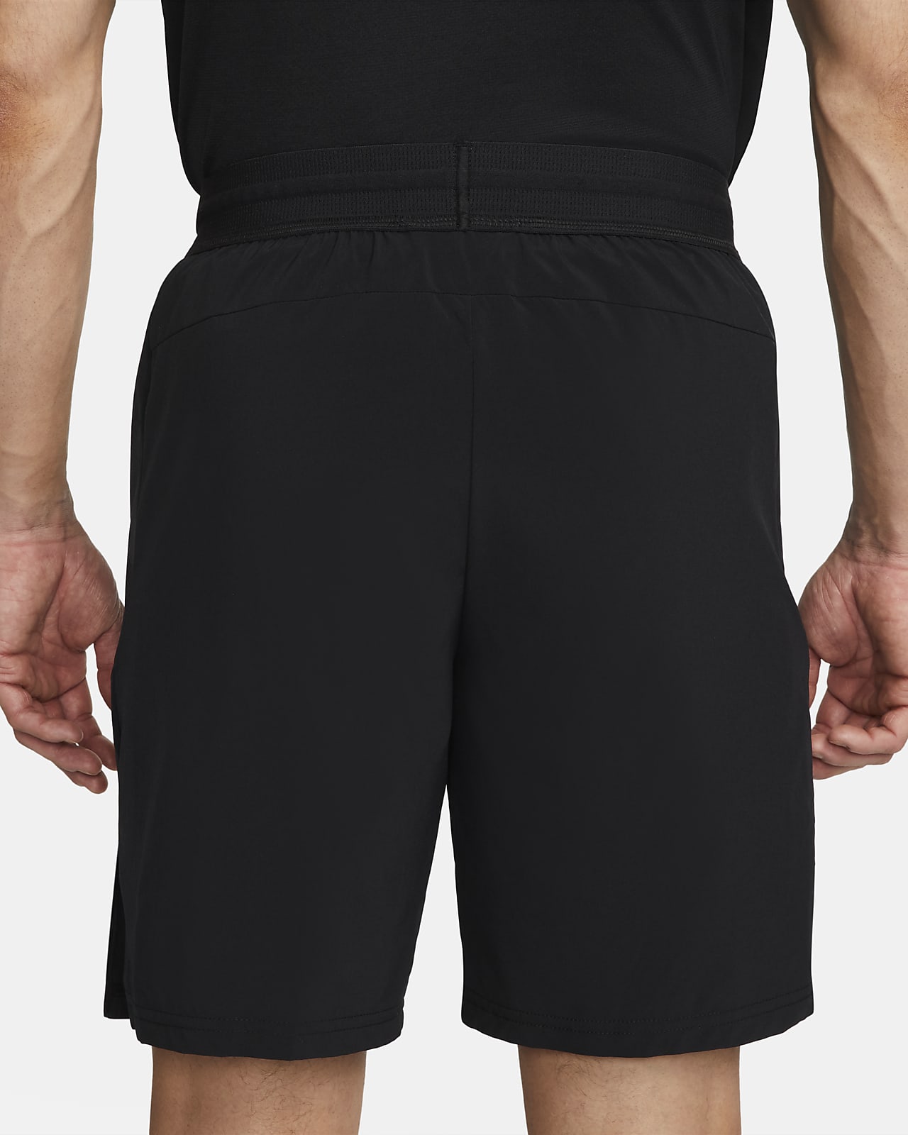 Athletic Workout Shorts with Zipper Pockets - Sweat Wicking Gym Short (Black)  at  Men's Clothing store