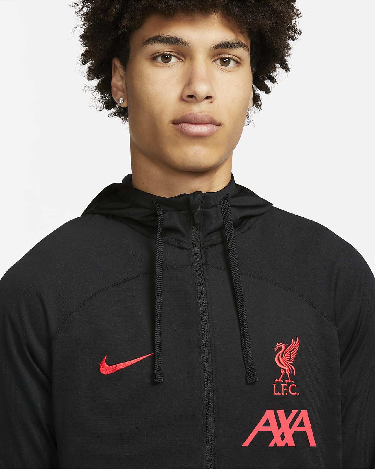 Liverpool FC Strike Away Men's Nike Dri-FIT Hooded Soccer Track Jacket