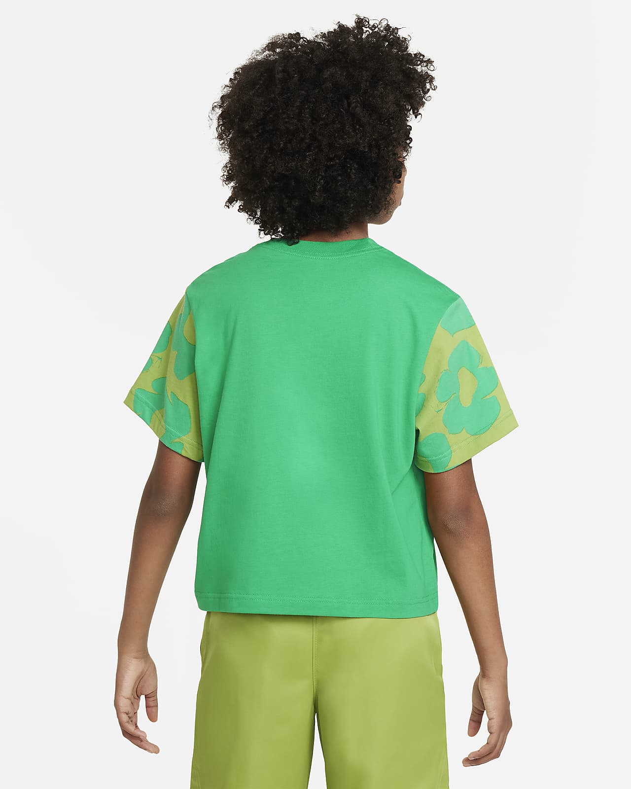(Girls\') T-Shirt. Nike Kids\' Boxy Big Sportswear