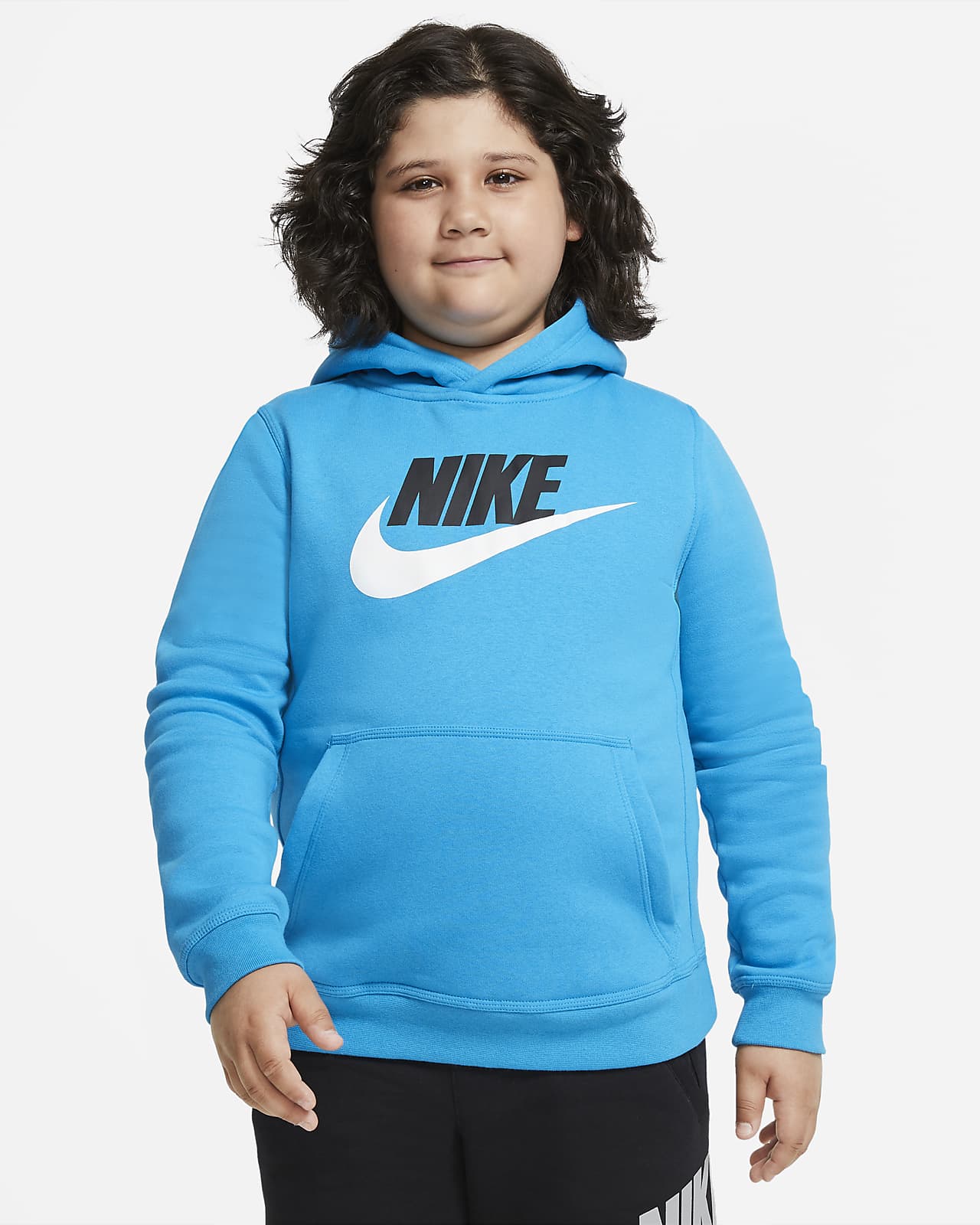 Sudadera con capucha sin cierre para niños talla grande Nike Sportswear  Club Fleece (talla extendida). Nike.com