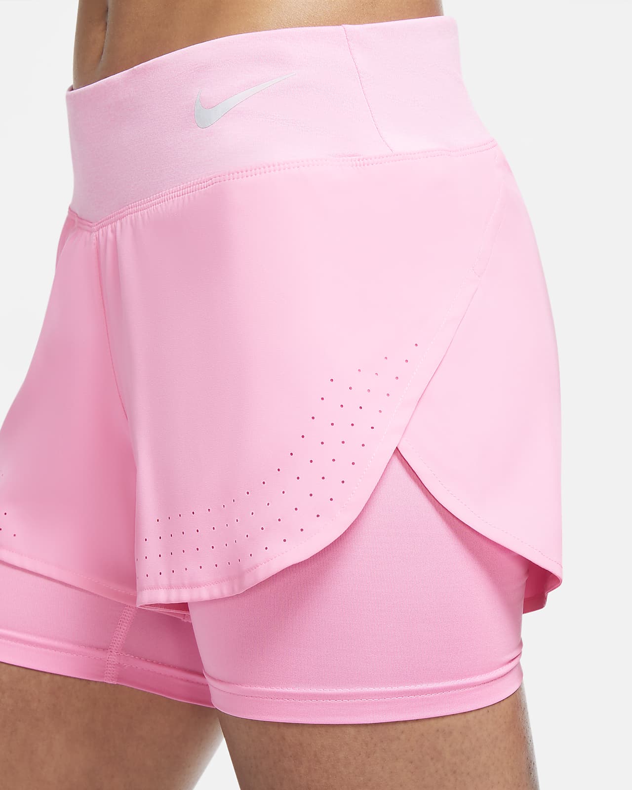 nike training 2 in 1 short in pink
