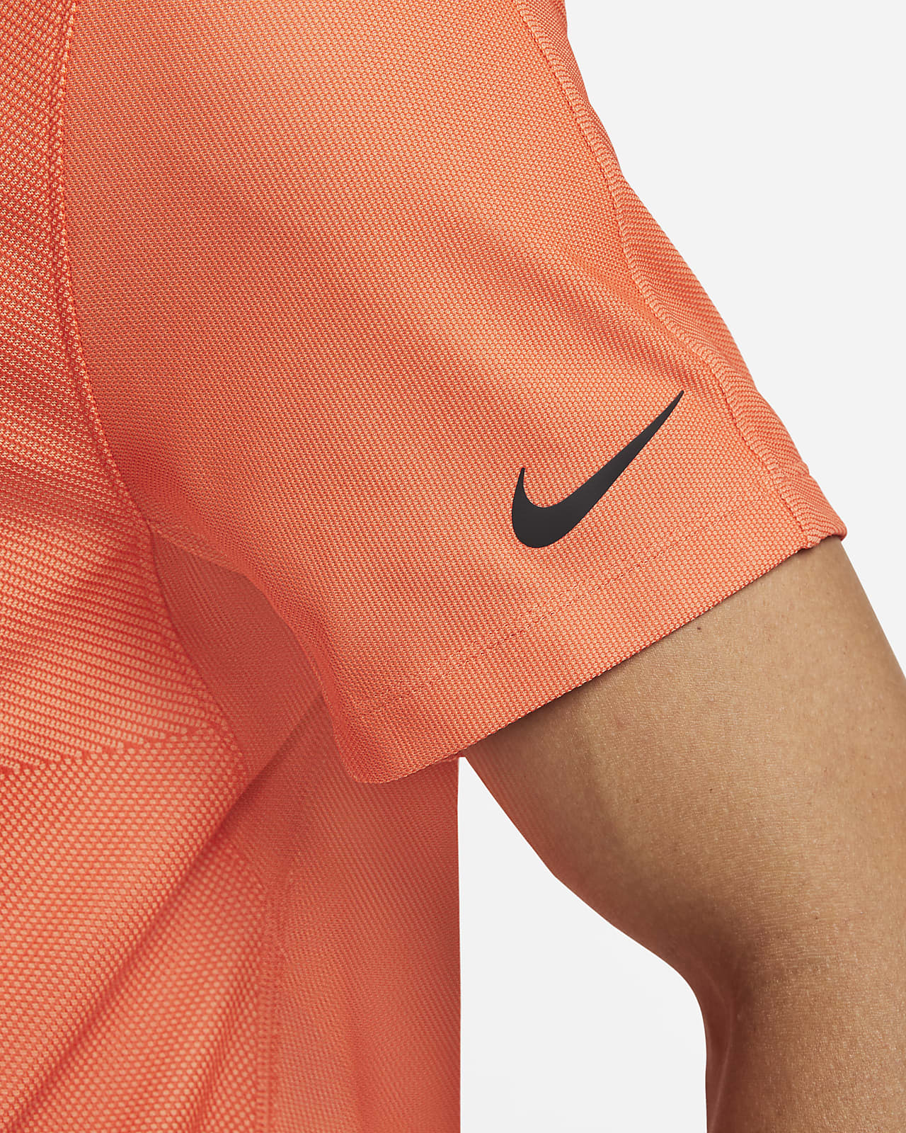 orange nike golf polo