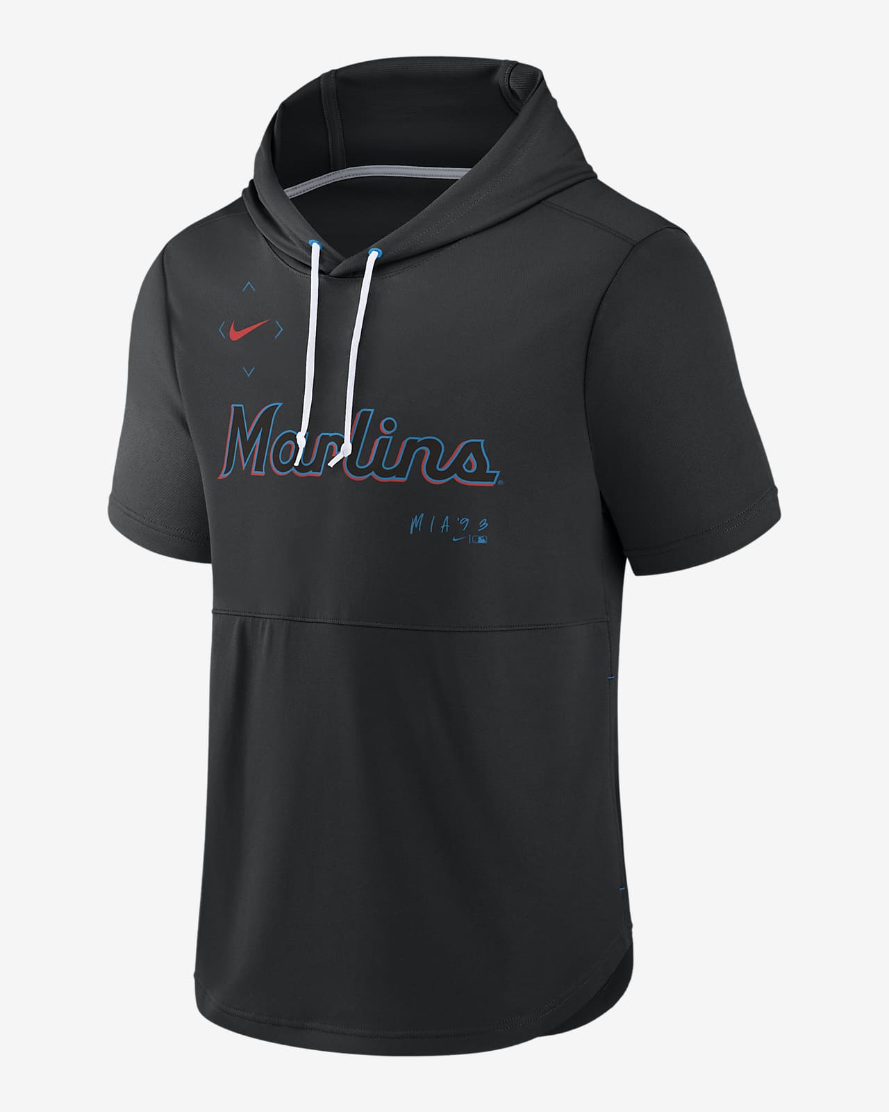 Nike Springer (MLB Miami Marlins) Men's Short-Sleeve Pullover Hoodie