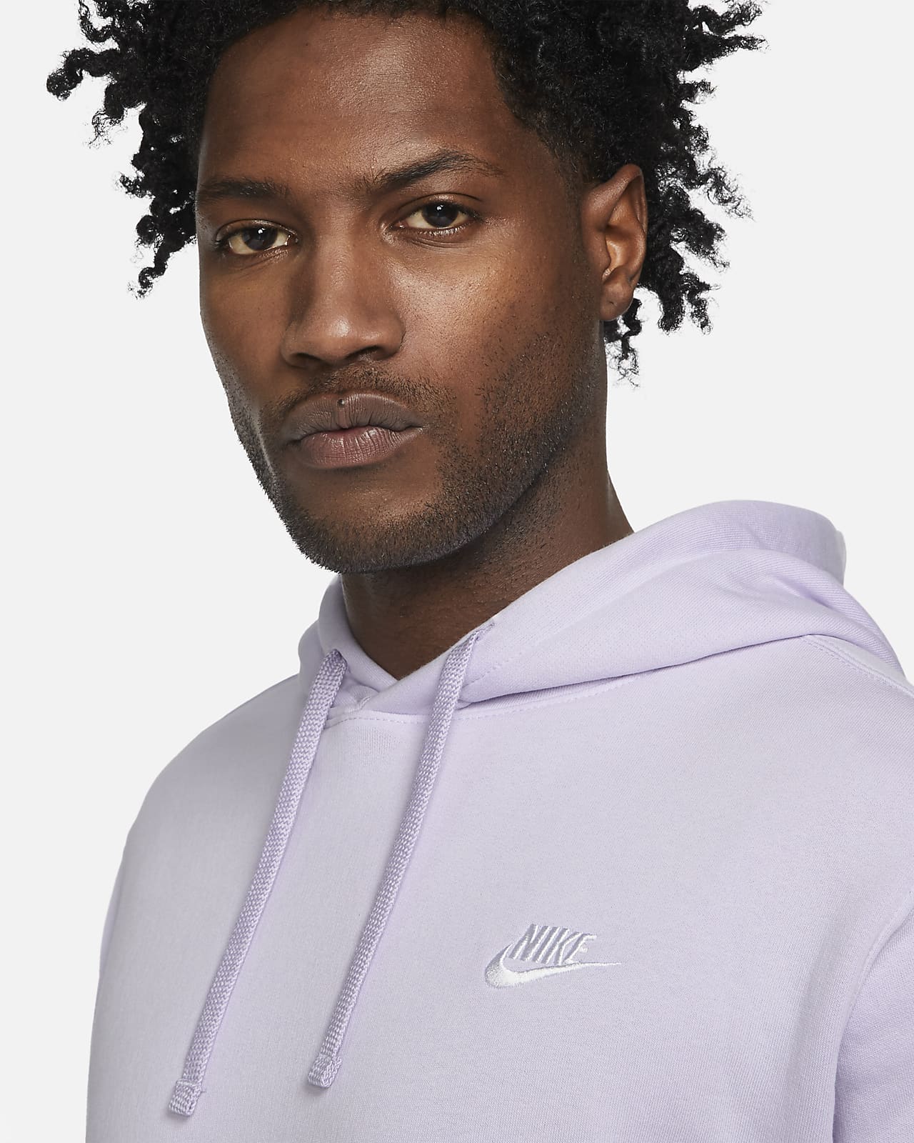 nike sportswear club fleece embroidered hoodie