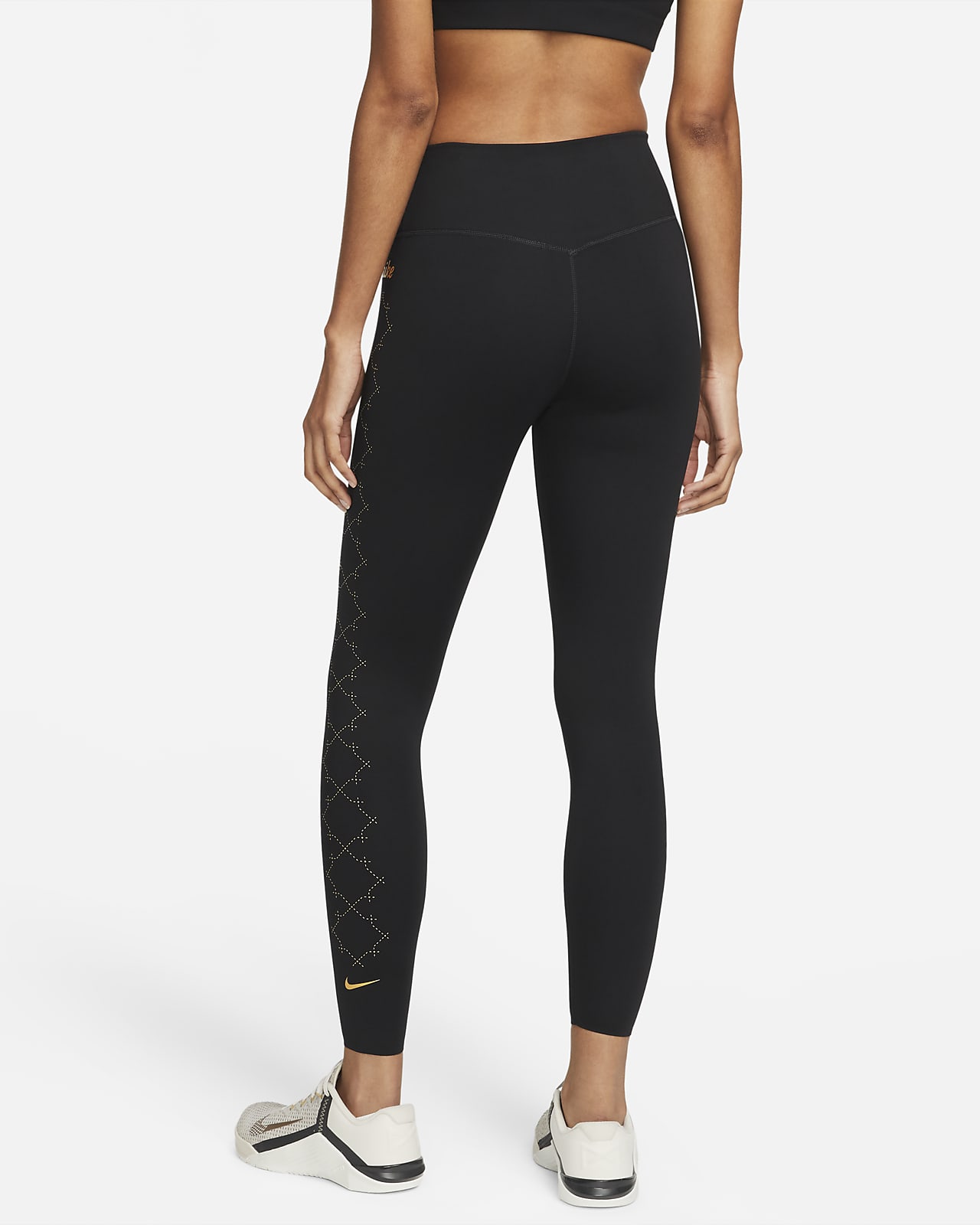 Nike One Luxe 7/8Tights mit mittelhohem Bund und Print für Damen. Nike BE
