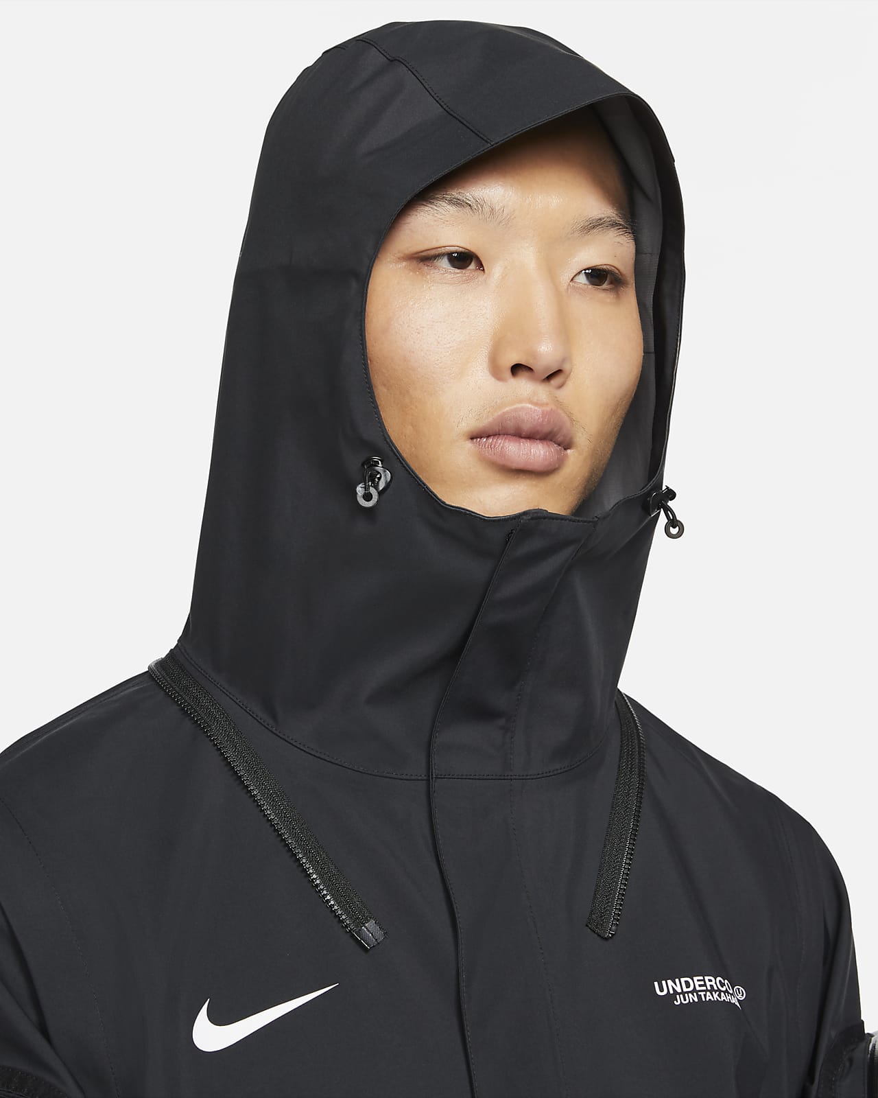 nike undercover parka black