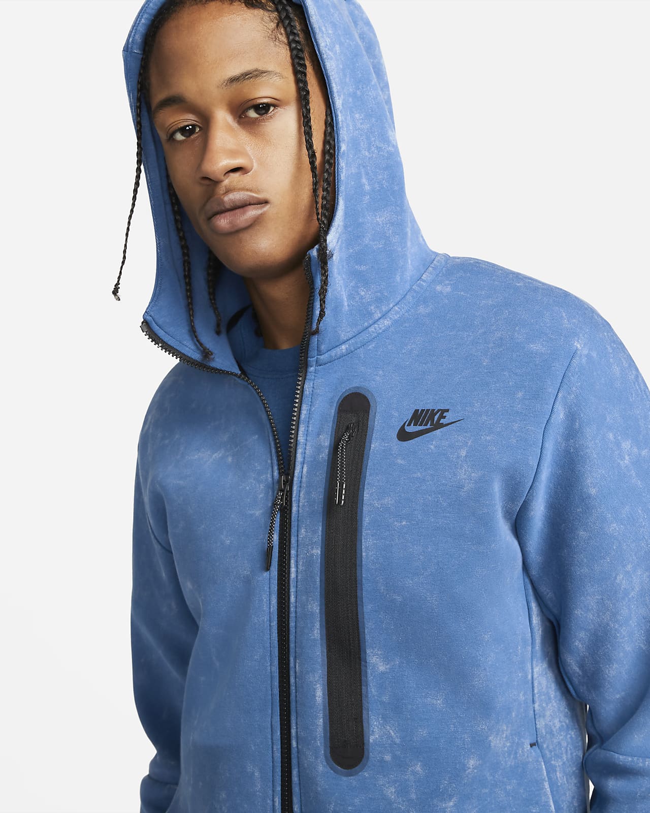 nike full zip hoodie blue